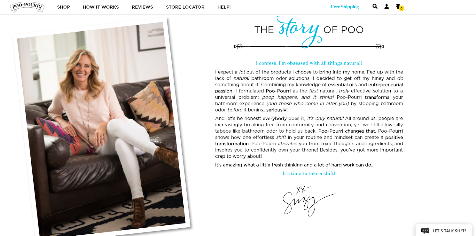 Poo-Pourri, About Page