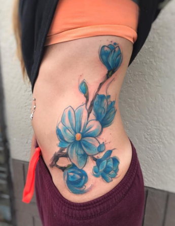 Prettiest Blooms Side Tattoo
