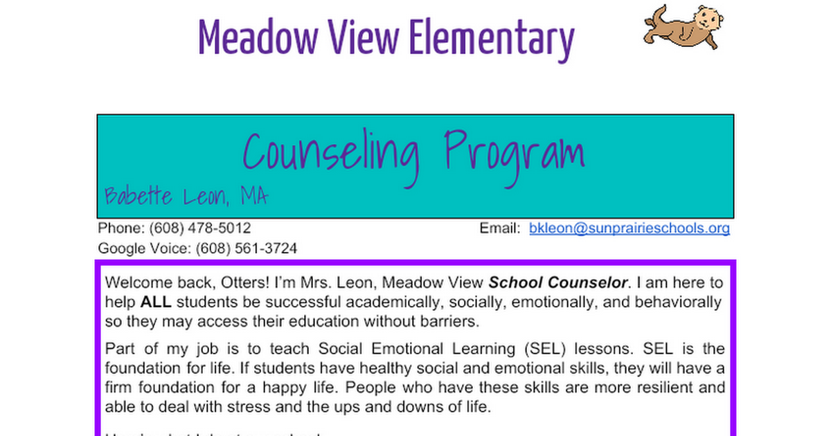  Meadow View Counseling Program Sept.2020