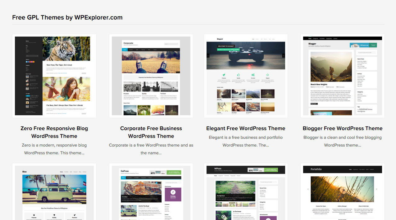 Os melhores temas gratuitos do WordPress