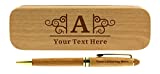 Personalized Graduation Gifts Custom Pen Set Personalized Engraved Bamboo Wood Gift Pen Case Set
