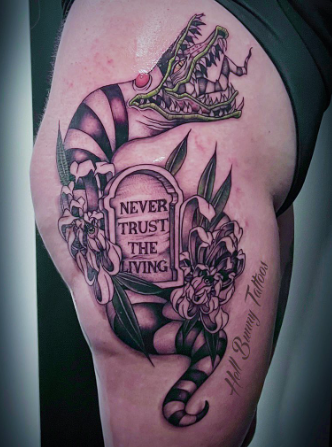 Never Trust The Living Chrysanthemum Tattoo