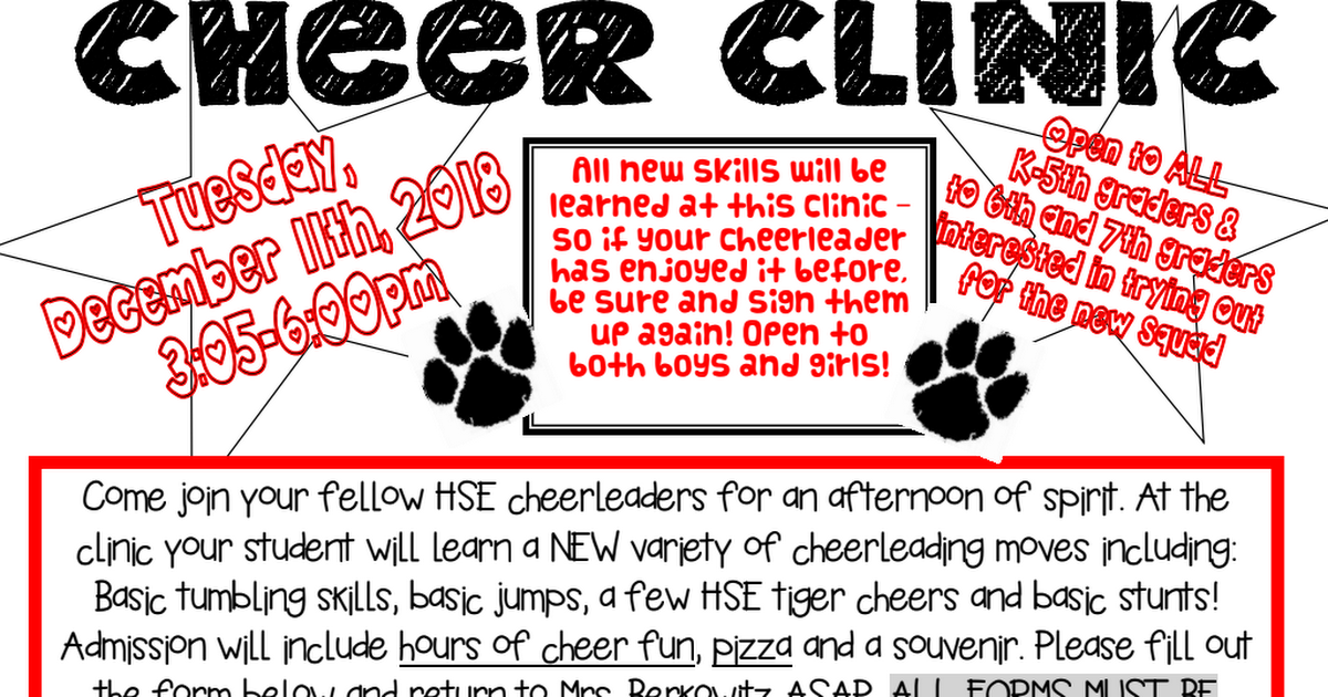 Cheer clinic flyer 