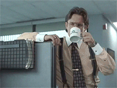 Office Space Coffee GIF