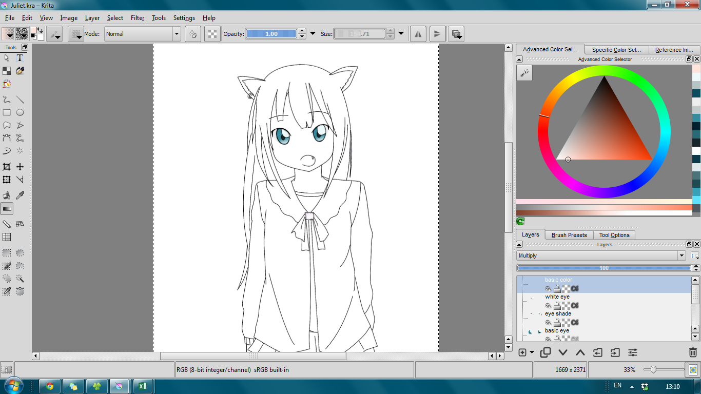Anime Style Drawing With Krita Part 1 Mata