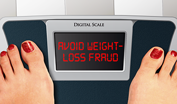 Avoid Weight-loss Fraud on Bathroom Scale Graphic (350 x 205)