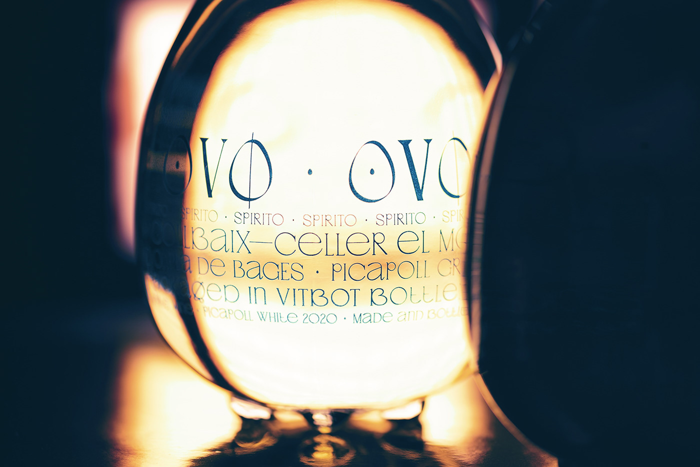 blue bottle elegant gold label design luxury Packaging typography   wine organic