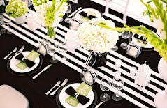 stripe black white wedding