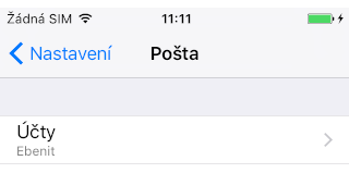Nastavení ebenit e-mailu pro iOS - 2