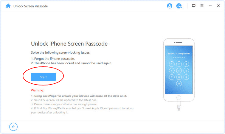 Using iTunes To Unlock Passcode