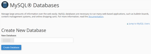 MySQL Databases screenshot