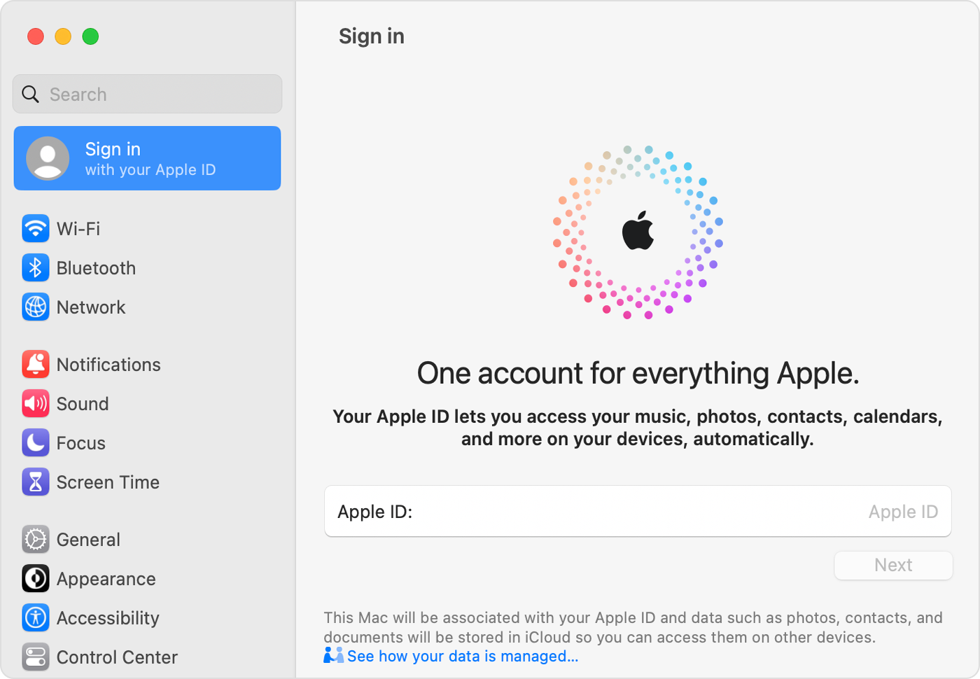 On Mac, sign in to your Apple ID in System Settings