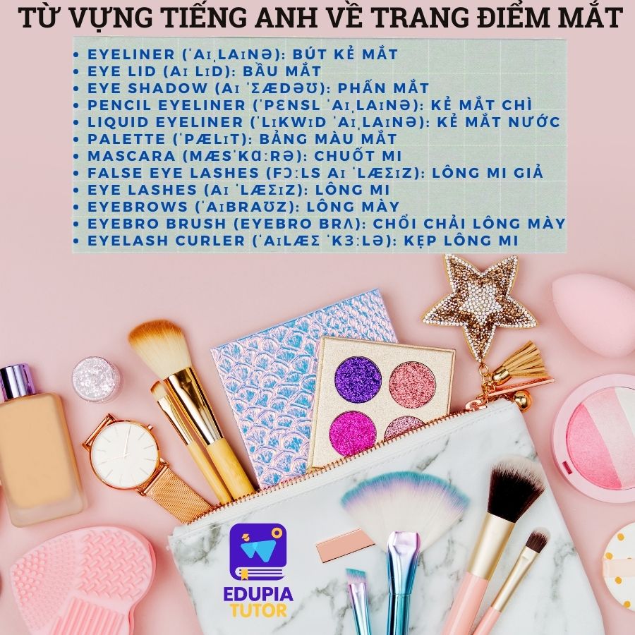 Từ vựng tiếng Anh về trang điểm mắt 