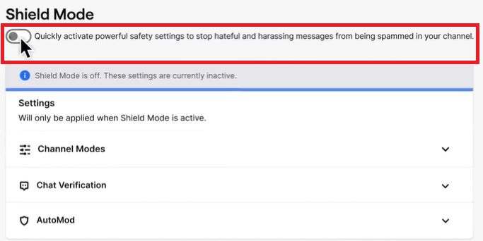 use Twitch Panic button feature