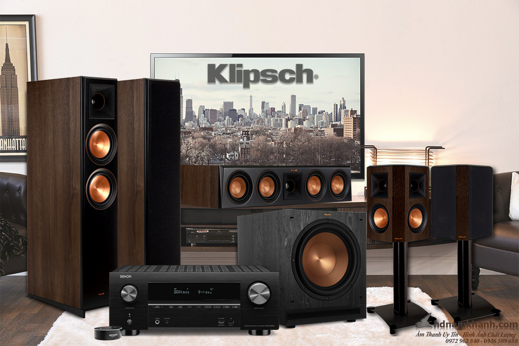 Khuyến mại 23 Dàn âm thanh 5.1 Amply Denon AVR-X3500H Loa Klipsch RP 280F, giá tốt nhất HN