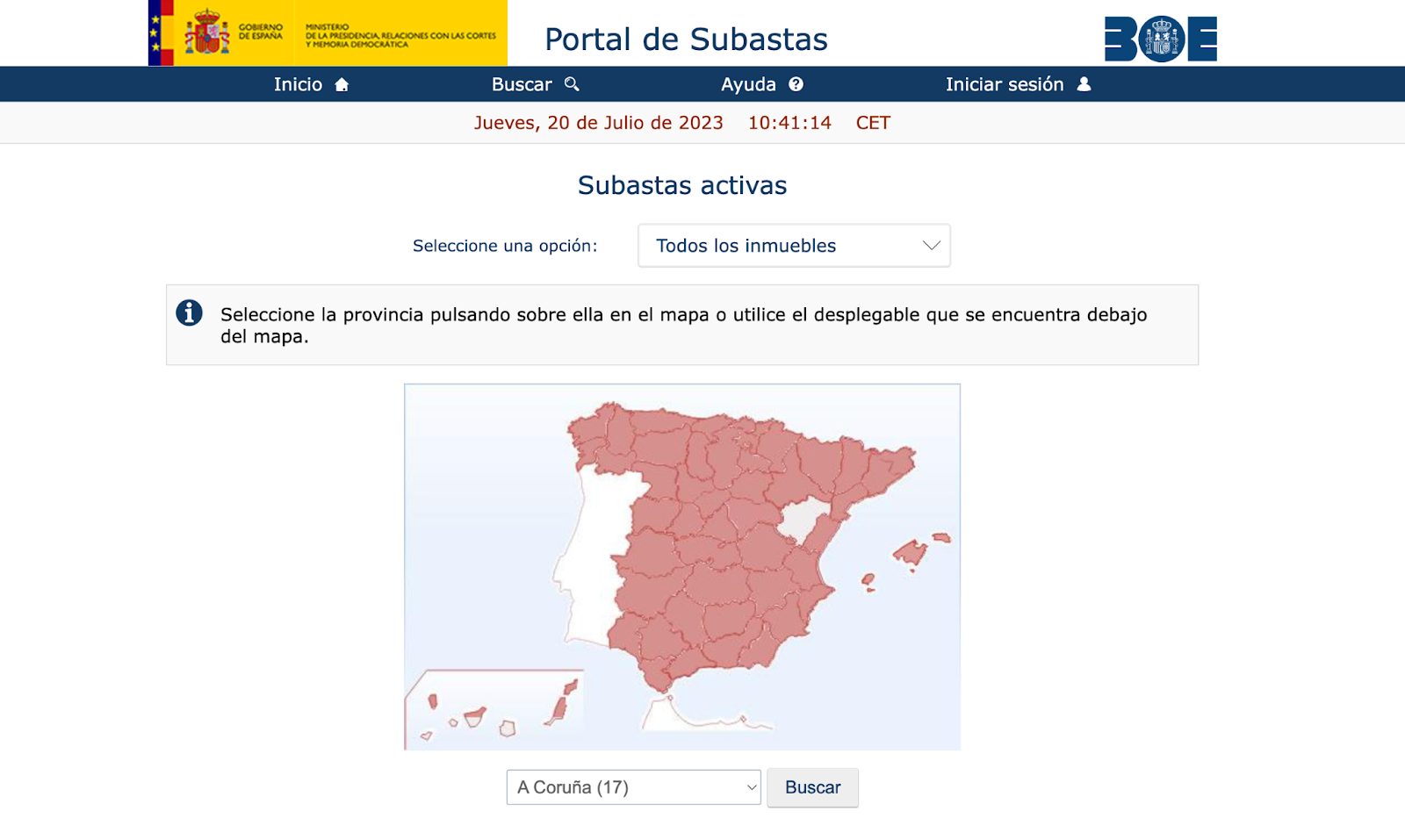 Subastas inmobiliarias BOE