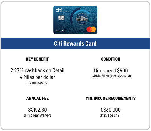 Jan 2023 Citibank Rewards card deals 