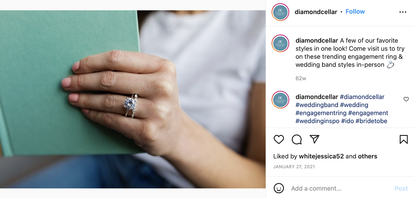 photo of wedding ring on left hand