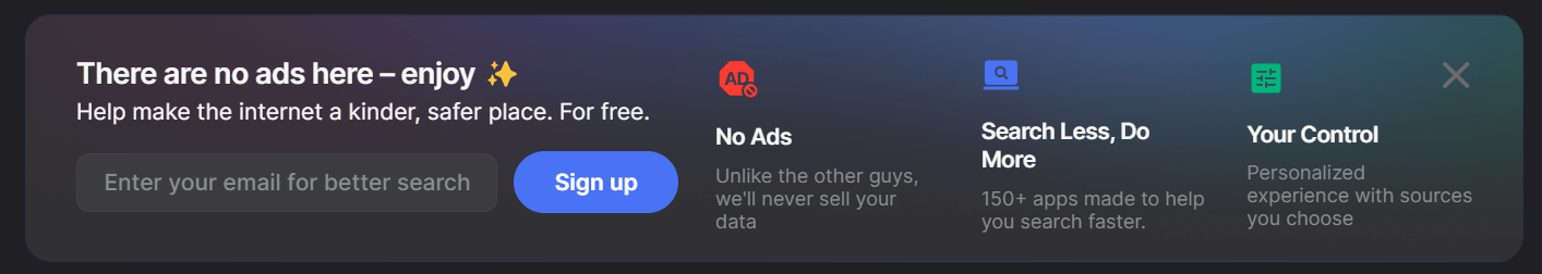 you no ads policy