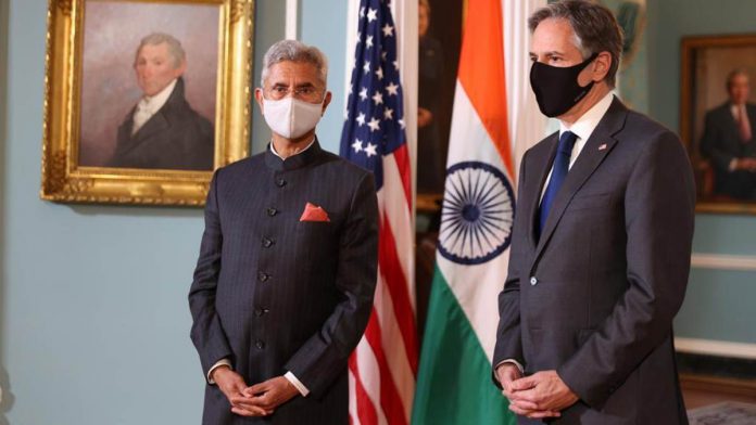 External Affairs Minister S. Jaishankar with US Secretary of State Antony Blinken | Photo: Twitter/@DrSJaishankar