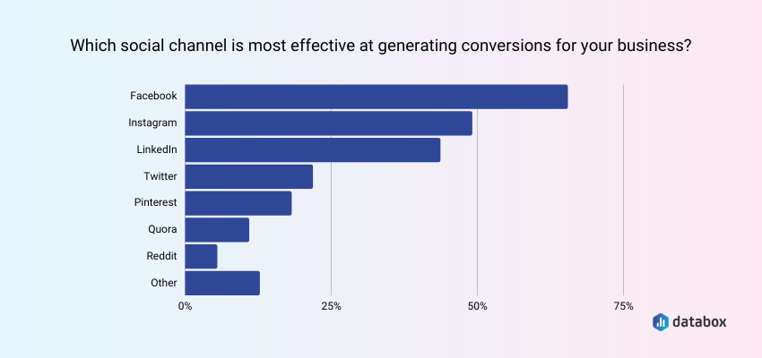 Which social media channels bring conversions