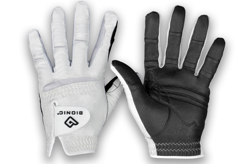 Discount Golf Company | Bionic Mens RelaxGrip 2.0 Golf Glove - White/Black,  All Sizes Within
