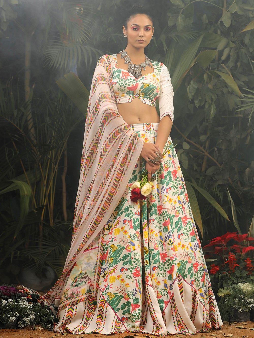 the loom -  Printed Modal Lehenga 