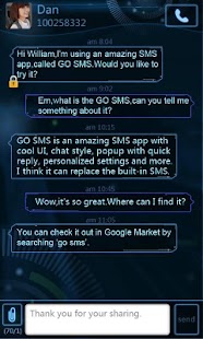 GO SMS Pro Future Theme apk Review