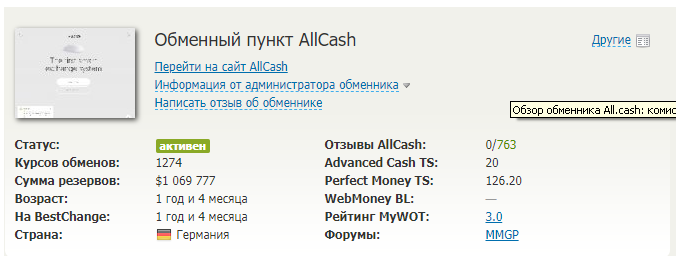 Обзор валютного обменника AllСash, отзывы клиентов о сервисе