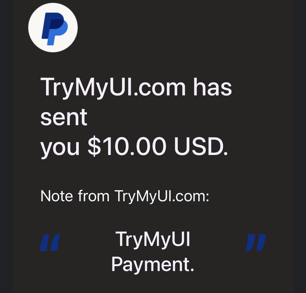 Get Paid by TryMyUI