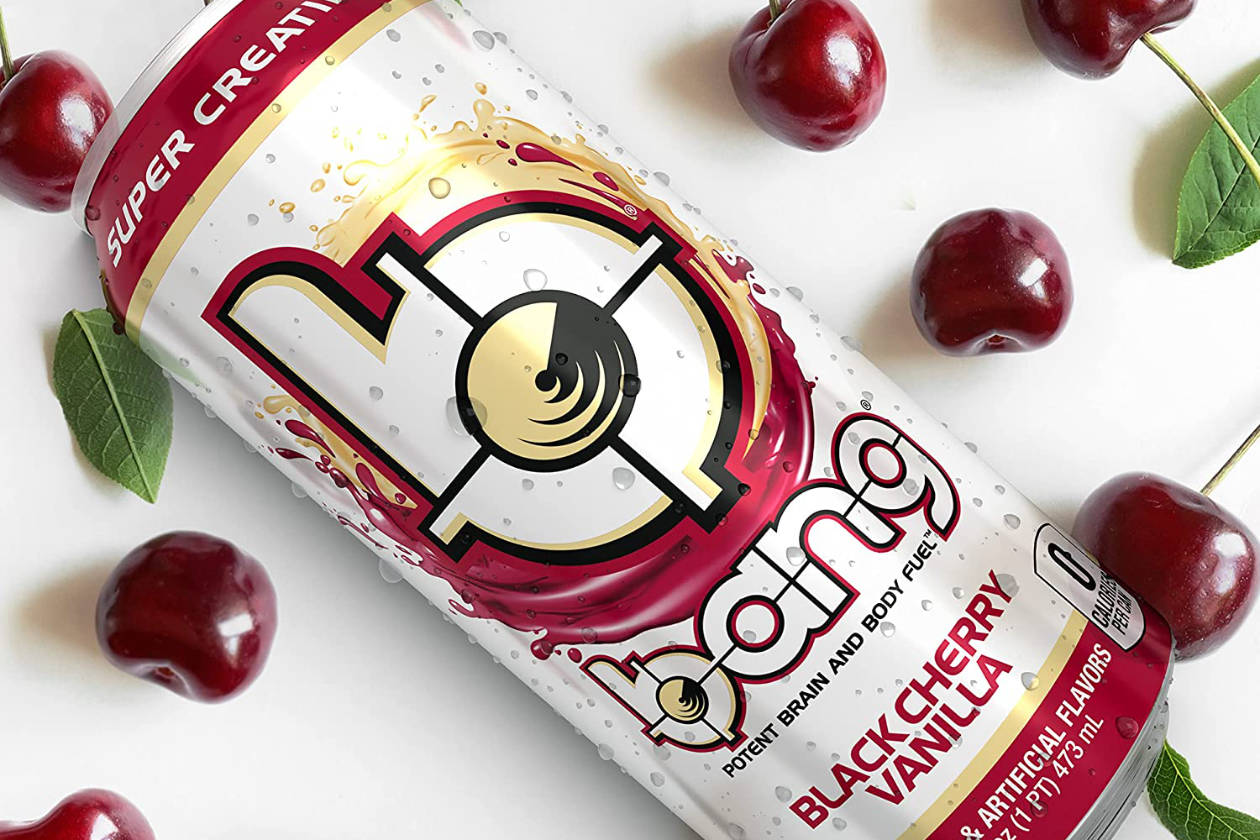 A can of Bang Energy Drink in Black Cherry Vanilla flavor.