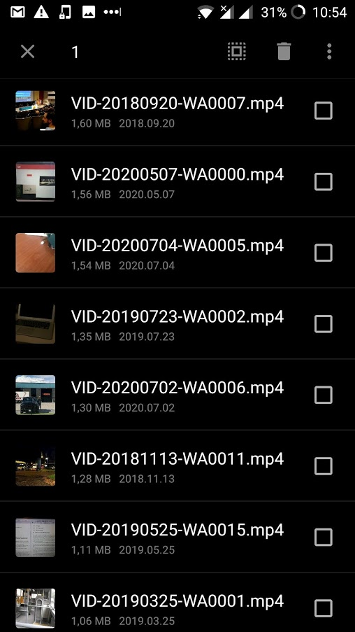 Videos verwijderen