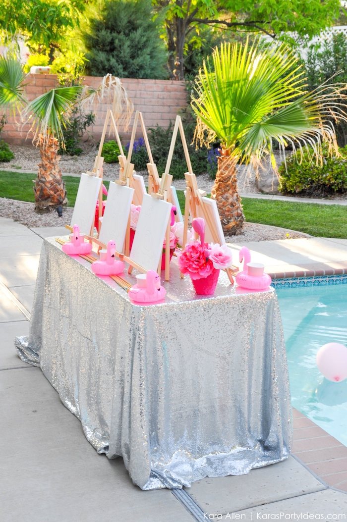 Paint Party Supply Pack - Flamingo Pool Party