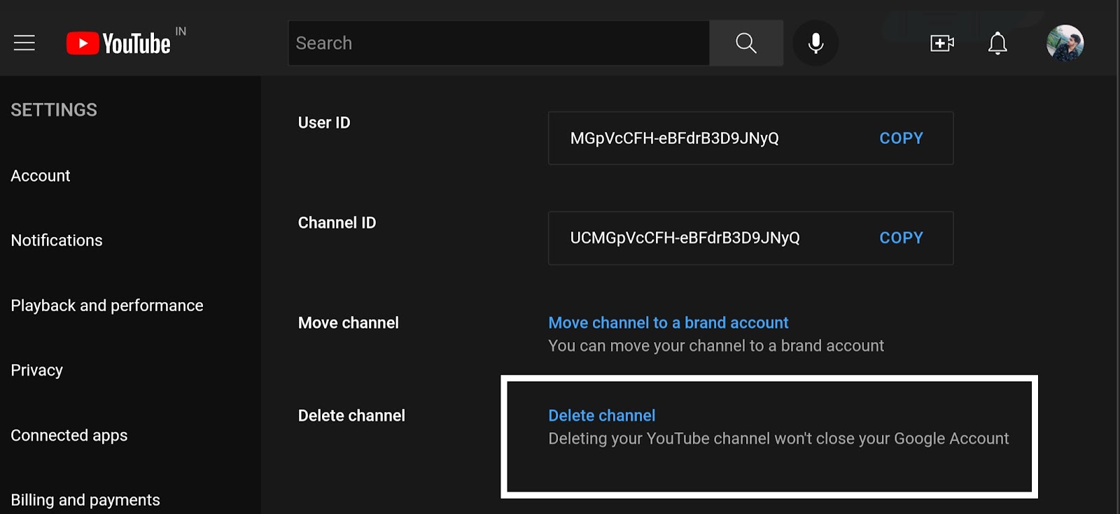 Delete Channel 
