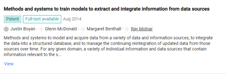 Training the Models to Extract and Integrate Information from Data Sources from Justin Boyan