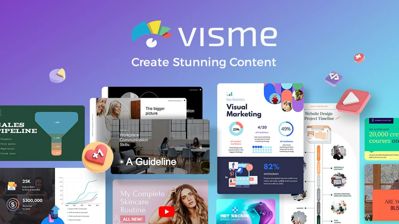Visme - social media marketing platform tool