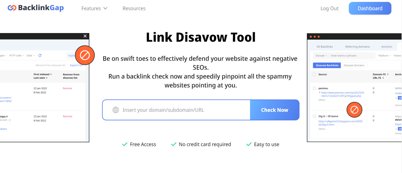 link disavow tool - backlinkgap