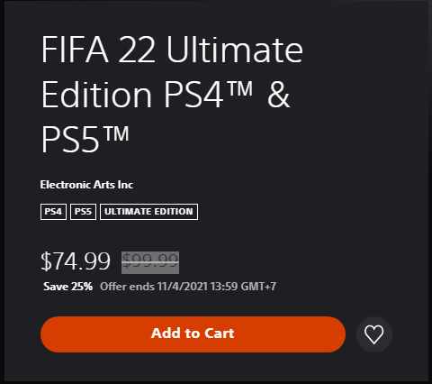 Game bóng đá hay nhất hành tinh - FIFA 22 Ultimate Edition đang giảm giá cực sốc  3456