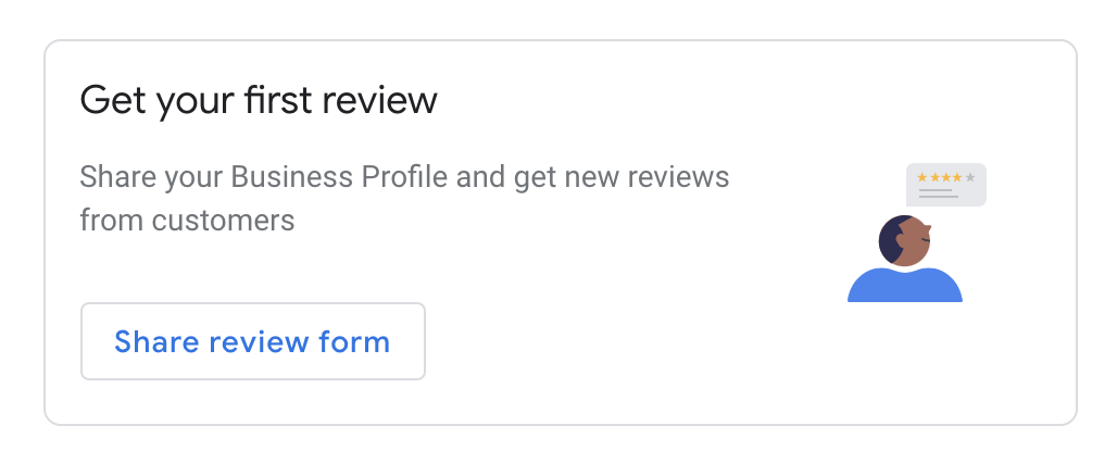 Google My Business reviews dashboard.