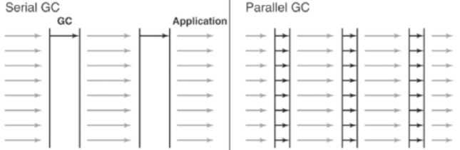 Figure 4: Difference between the Serial GC and Parallel GC.