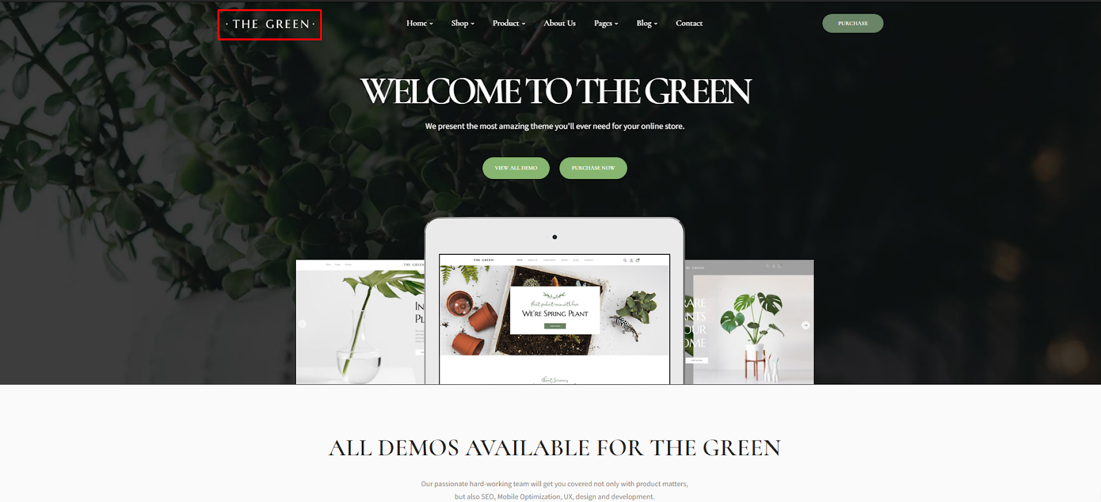 The Green - Houseplants and Gardening WordPress Theme