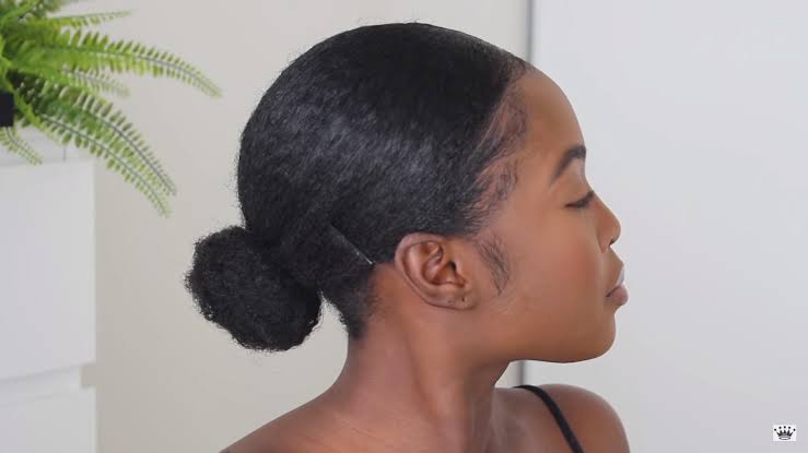 Side Part Updo for Natural Hair