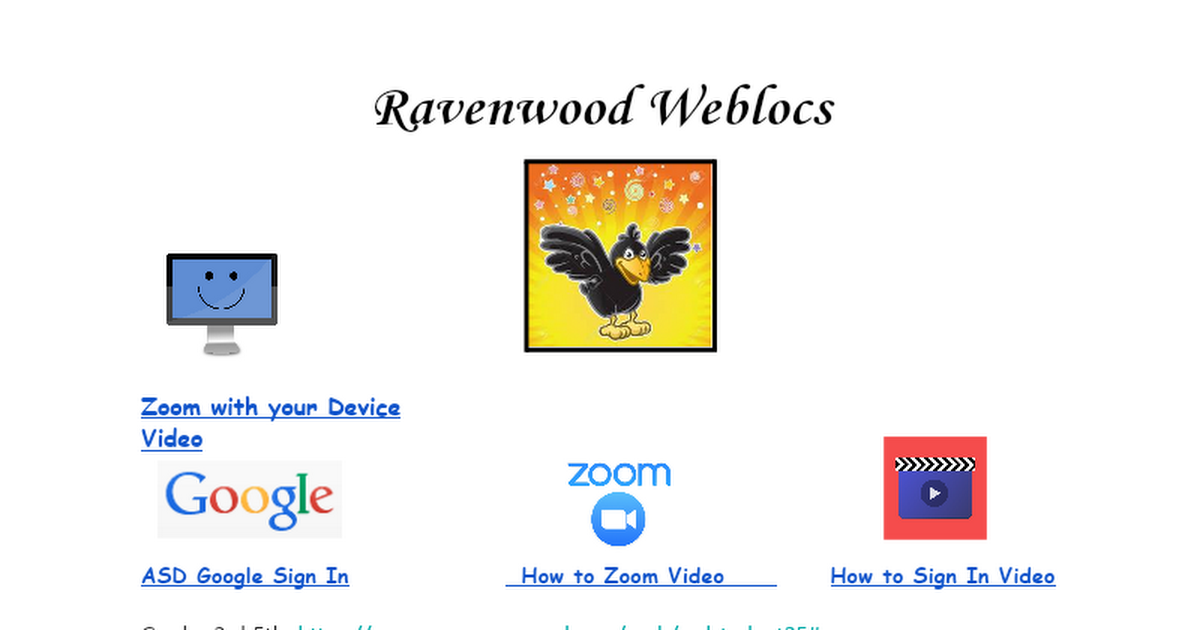 Ravenwood Weblocs Google Docs