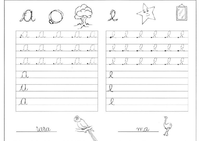 atividades para treinar letra cursiva na educação infantil