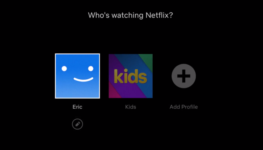 choose the account that you want to access Netflix