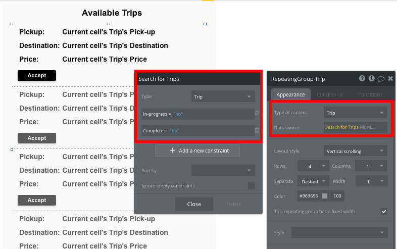 Bubble Uber Clone App Trip Portal Template