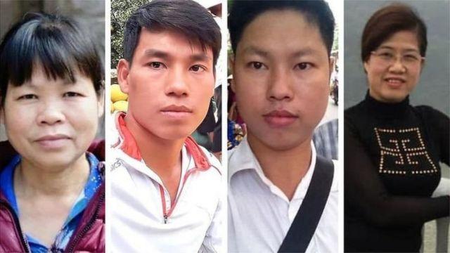 Các nhà bất đồng chính kiến đã và sẽ được đưa ra xét xử từ nay đến cuối năm 2021: (từ trái qua) Cấn Thị Thêu, Trịnh Bá Tư, Trịnh Bá Phương, Nguyễn Thị Tâm