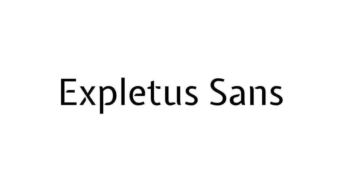 Przykład czcionki Expletus Sans