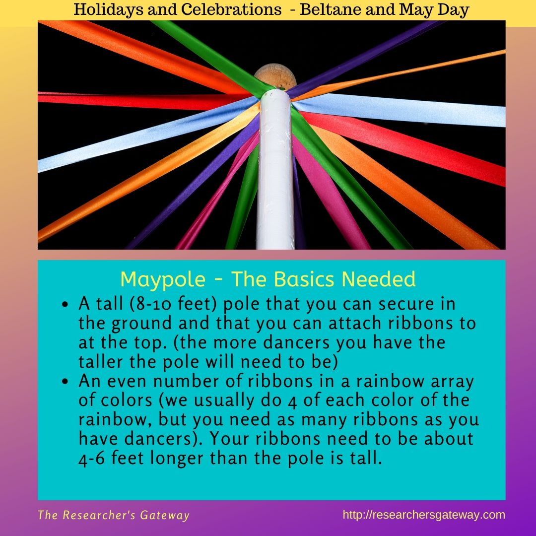 The basics needed for making your own Maypole