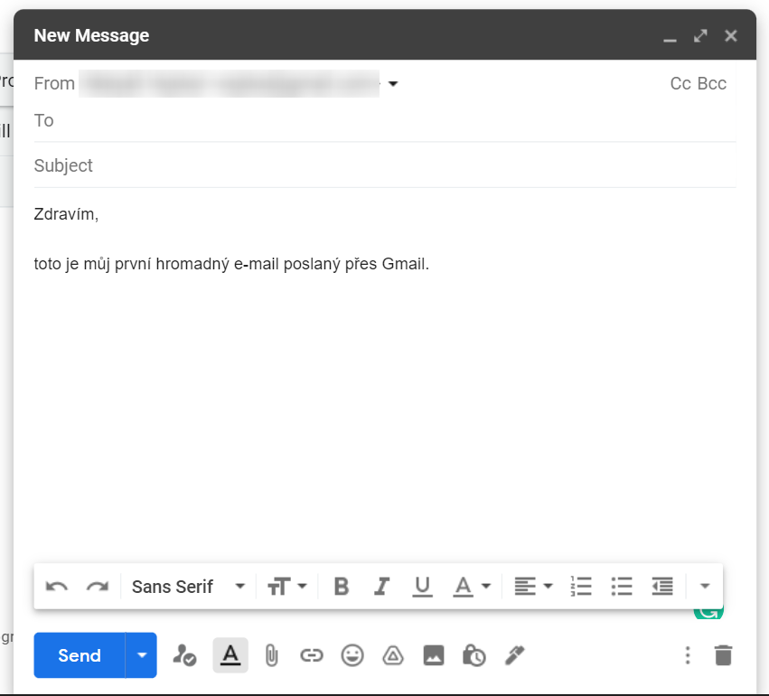 hromadný e-mail více příjemcům v gmailu